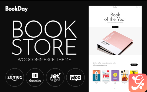 BookDay - Clean and Rapid Online Bookstore Website Design WooCommerce Theme