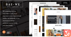 Baewe - Responsive One & Multi Page Portfolio HTML Template