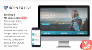 Born To Give - Charity Crowdfunding Responsive HTML5 Template