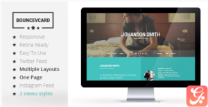 BOUNCE - Responsive One Page Vcard Template