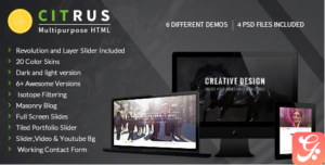 Citrus - OnePage Parallax HTML Portfolio