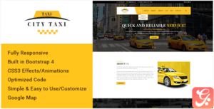 City taxi - Responsive HTML Template