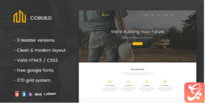 Cobuild - Construction Landing Page Html Template