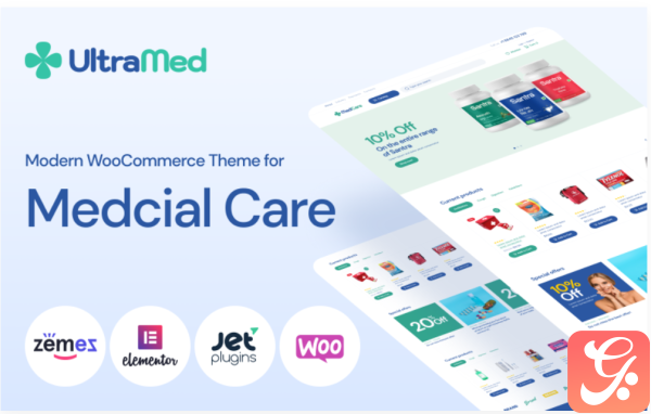 MedCare Soft and Responsive Pharmacy WooCommerce Theme