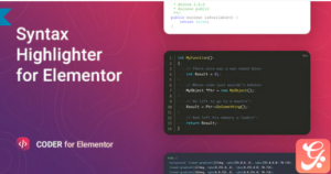 Code Syntax Highlighter for Elementor 1.0.11