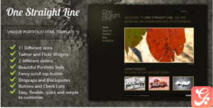 One Straight Line - unique portfolio template