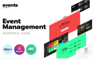 Events company - Innovative Template For Event Management Website WordPress Theme