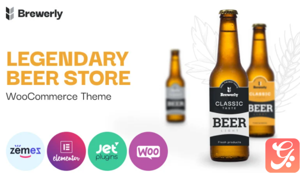 Brewerly Engaging And Multifunctional Beer Shop Template WooCommerce Theme