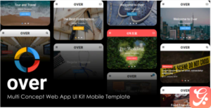 Over - Multi-Concept Web App UI Kit Mobile Template