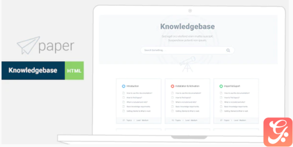 Paper - knowledge base Bootstrap4 HTML Template