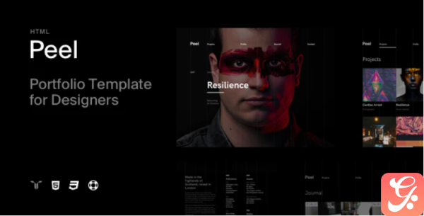 Peel Portfolio Template For Creatives
