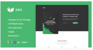 Ebo - Ebook Landing Page HTML Template