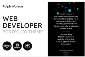 Web Portfolio - Minimalistic Web Developer Portfolio Template WordPress Theme