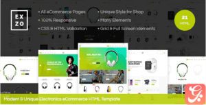 Exzo - Modern & Unique Electronics eCommerce HTML Template