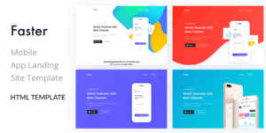 Faster- App Landing Page HTML Template