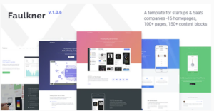 Faulkner - Responsive Startup, SaaS, Web App, Mobile App HTML5 Template