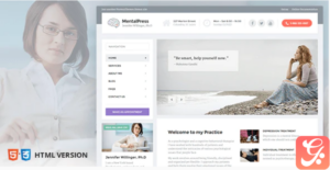 Psychology, Counseling & Medical Website Template — MentalPress