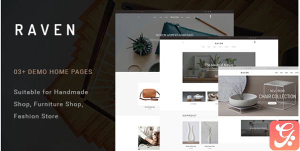 Raven Handmade and Furniture Shop PSD Template