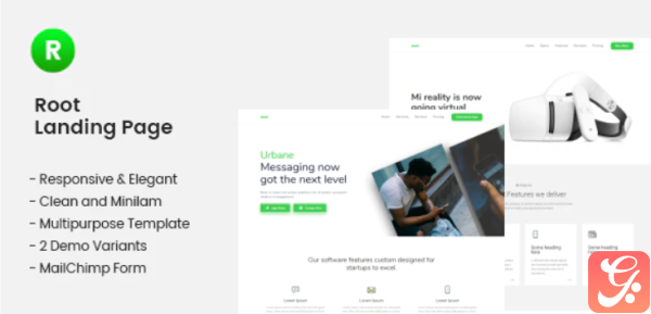 Root Multi use Landing Page Template