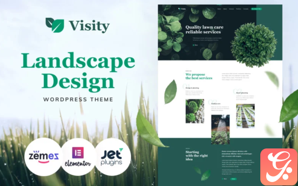Visity Landscape Design with Elementor WordPress Theme