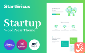 StartEricus - Clean and Minimalistic Startup Landing Page WordPress Theme