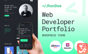 Jhon Doe - Contemporary Web Developer WordPress Theme