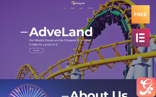 Adveland Amusement Park WordPress Theme