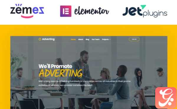 Adverting Advertising Agency Responsive Elementor WordPress Theme