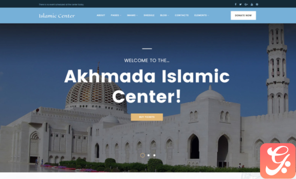 Akhmada Islamic Center WordPress Theme