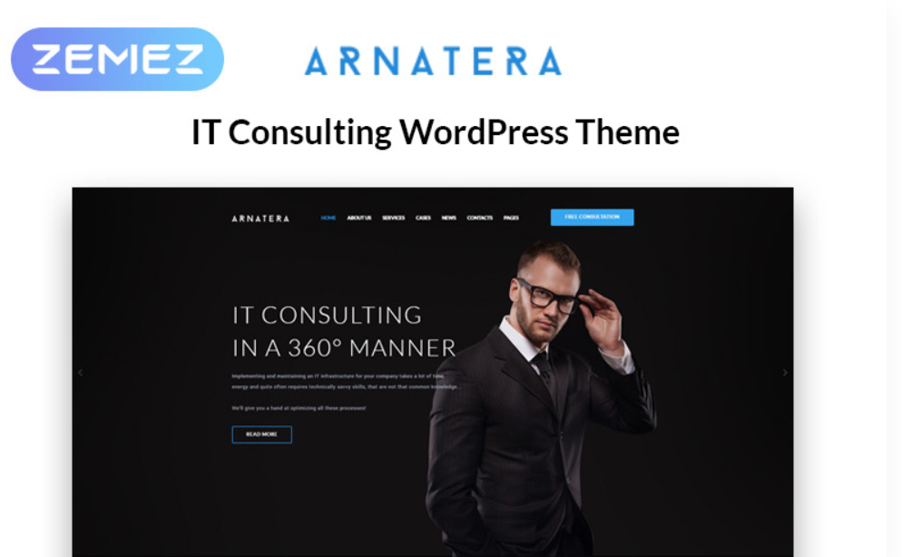 Arnatera - IT Consulting Responsive WordPress Theme