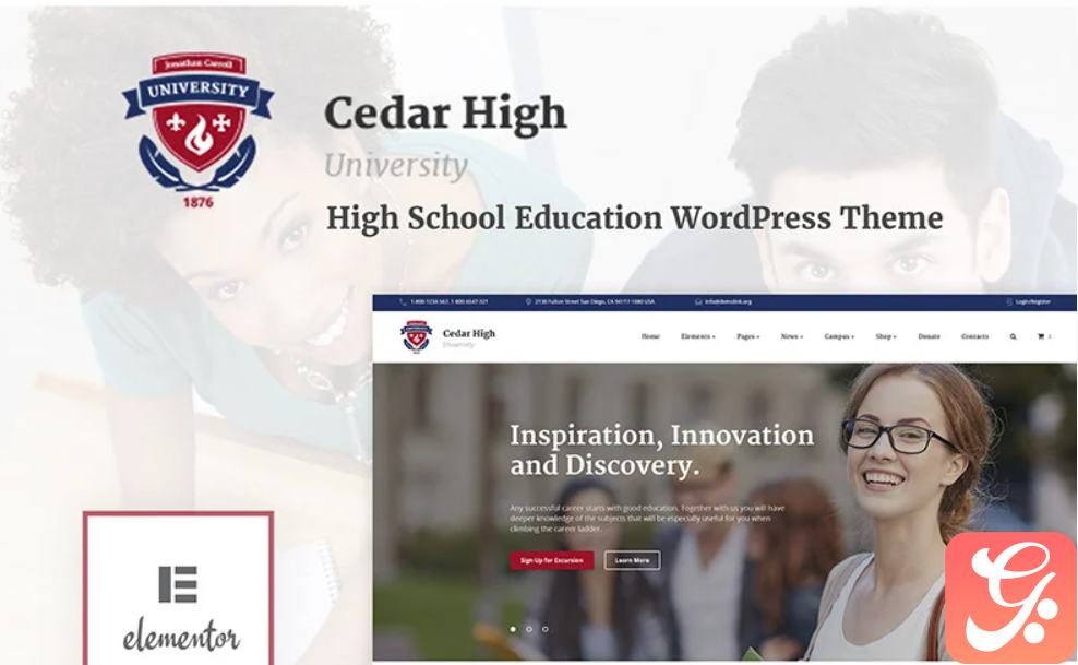 Cedar High - University WordPress Theme