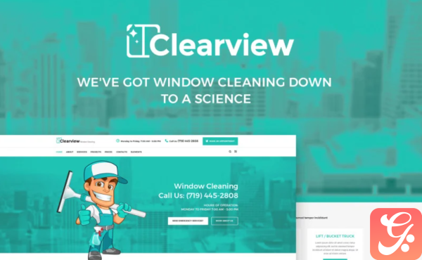Clearview Window Cleaning Services WordPress Theme