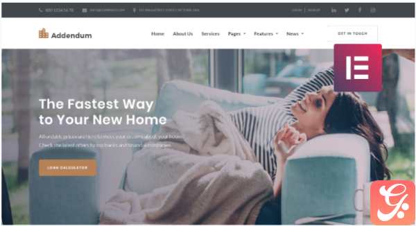 Addendum Mortgage Company Elementor WordPress Theme