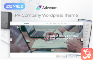 Adverom - PR Company Multipurpose Modern Elementor WordPress Theme