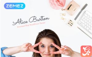 AliceBurton - Personal Blog Elementor WordPress Theme
