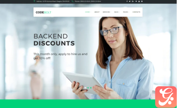 CodeBolt Software Company WordPress Theme