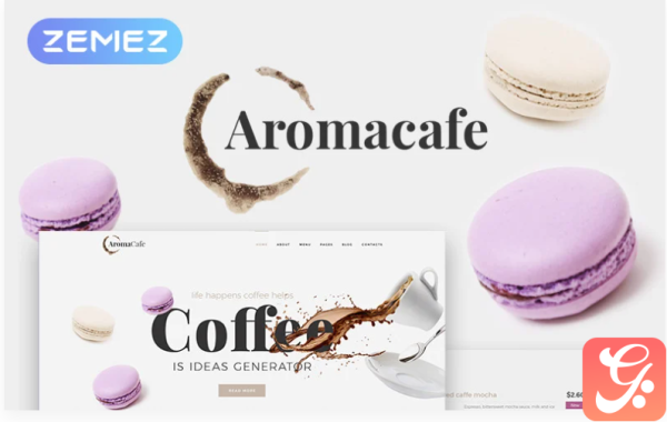 Aromacafe Coffee Shop Elementor WordPress Theme