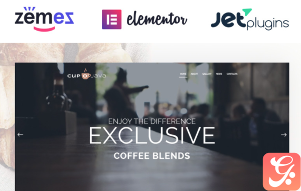 Cup o' Java - Coffee Shop Responsive WordPress Theme