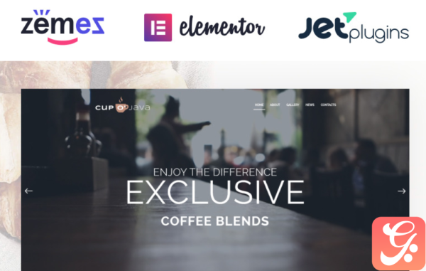 Cup o Java Coffee Shop Responsive WordPress Theme