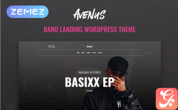 Avenus Music One Page Modern Elementor WordPress Theme