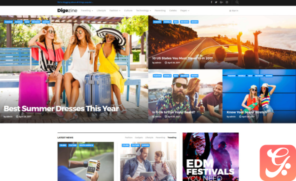 Digezine - News Magazine WordPress Theme