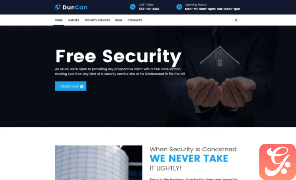 DunCan Security Systems Bodyguard Services WordPress Theme
