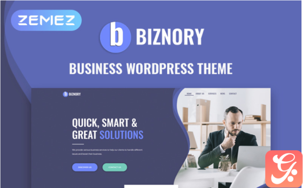 Biznory - Business Elementor WordPress Theme