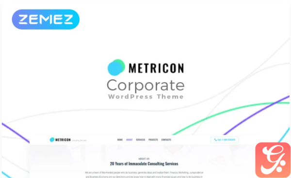Metricon - Corporate Business Elementor WordPress Theme