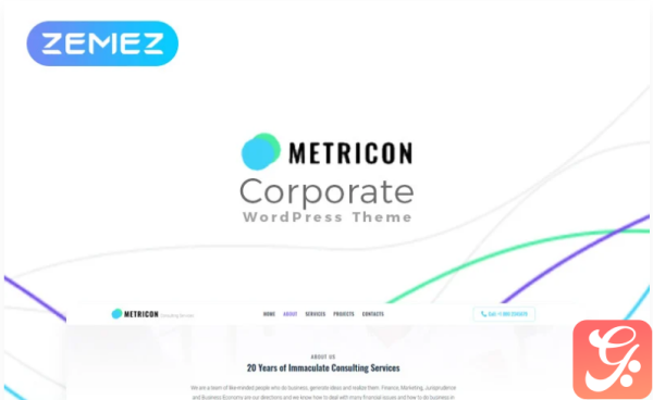 Metricon Corporate Business Elementor WordPress Theme