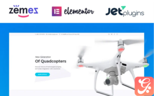 Quardcraft - Drone Template for UAV Needs with the Elementor Builder WordPress Theme