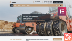 Roaden - Road Construction Elementor WordPress Theme