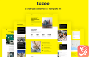 Tozee - Construction Elementor Template Kit