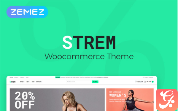 Strem Sports Store ECommerce Minimal Elementor WooCommerce Theme