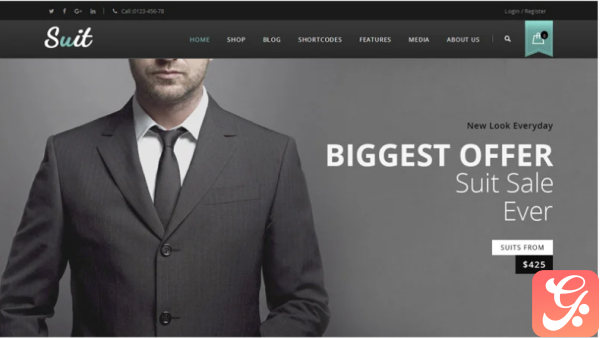 Suit Mens Fashion Store WooCommerce Theme